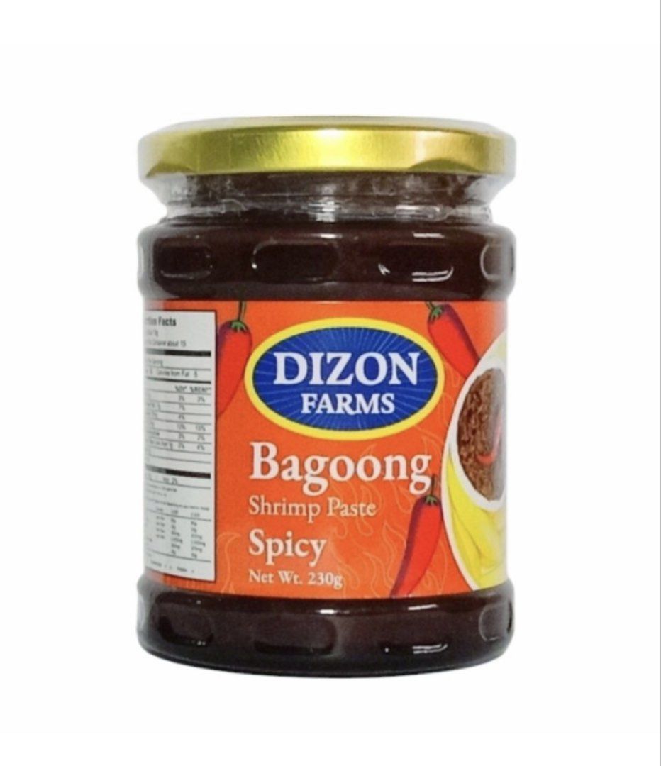 Dizon Farms Bagoong Shrimp Paste - Regular & Spicy (Category: Spice & Seasoning) located in Quezon City. Submitted by faststone.ba186f (Listing ID 1430730811, Image 2). Description: Dizon Bagoong/Shrimp paste brand new, sealed Regular flavor- 15pcs. in stock Spicy flavor- 10pcs. in stock p145 per piece pickup Ortigas Area Pasig.