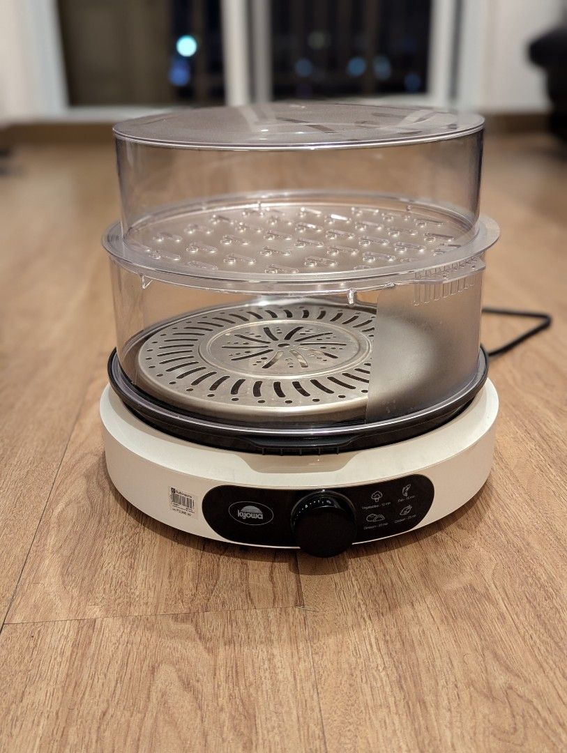 Electric Food Steamer (Category: Cookware & Accessories) located in Marikina City. Submitted by gd.mnl (Listing ID 1430728216, Image 1). Description: brand new price - P3500 selling it for P2500 used only twice location Anonas, Cubao.