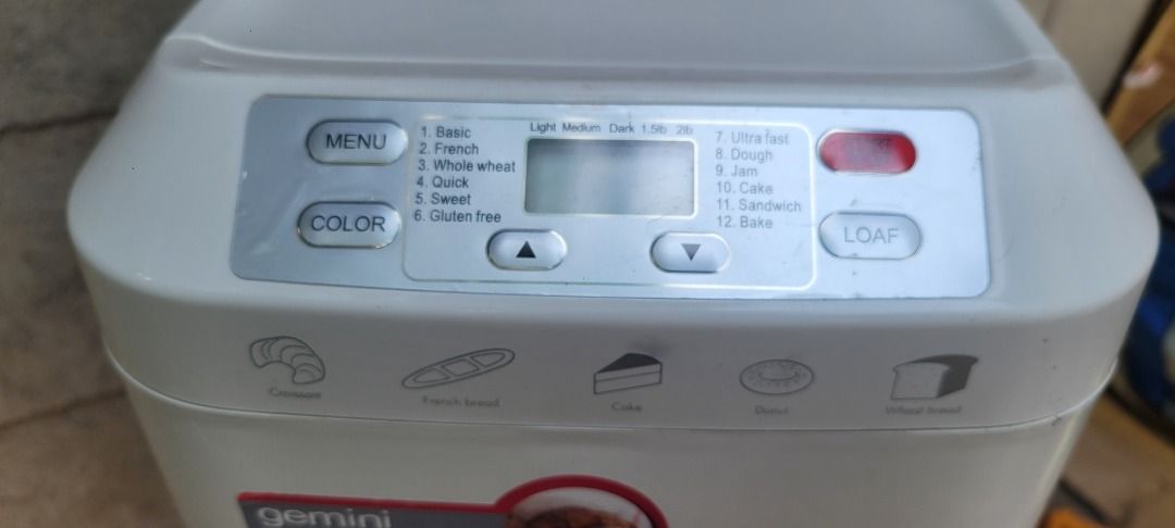 Gemini Bread Maker (Category: Breadmakers) located in Sablan. Submitted by gongonshelley12 (Listing ID 1430642769, Image 3). Description: 👉👉1350 ONLY👈👈 GEMINI BREAD MAKER WORKING PERFECTLY EXCELLENT CONDITION PO XA VIDEO AVAILABLE.