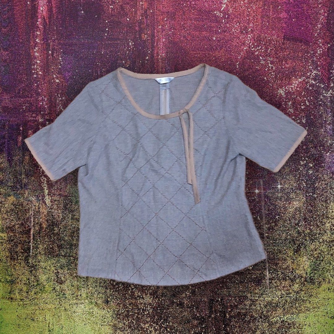 gray quilted top traditional inspired (Category: Sleeveless) located in Manila. Submitted by aehls (Listing ID 1430785805, Image 1). Description: ↳ ❝ [ traditional inspired top ] ¡! ❞ ⋆ width 19 ⋆ length 23.5 ❦ mine @ 49 PHP note ! color may vary due to lighting.