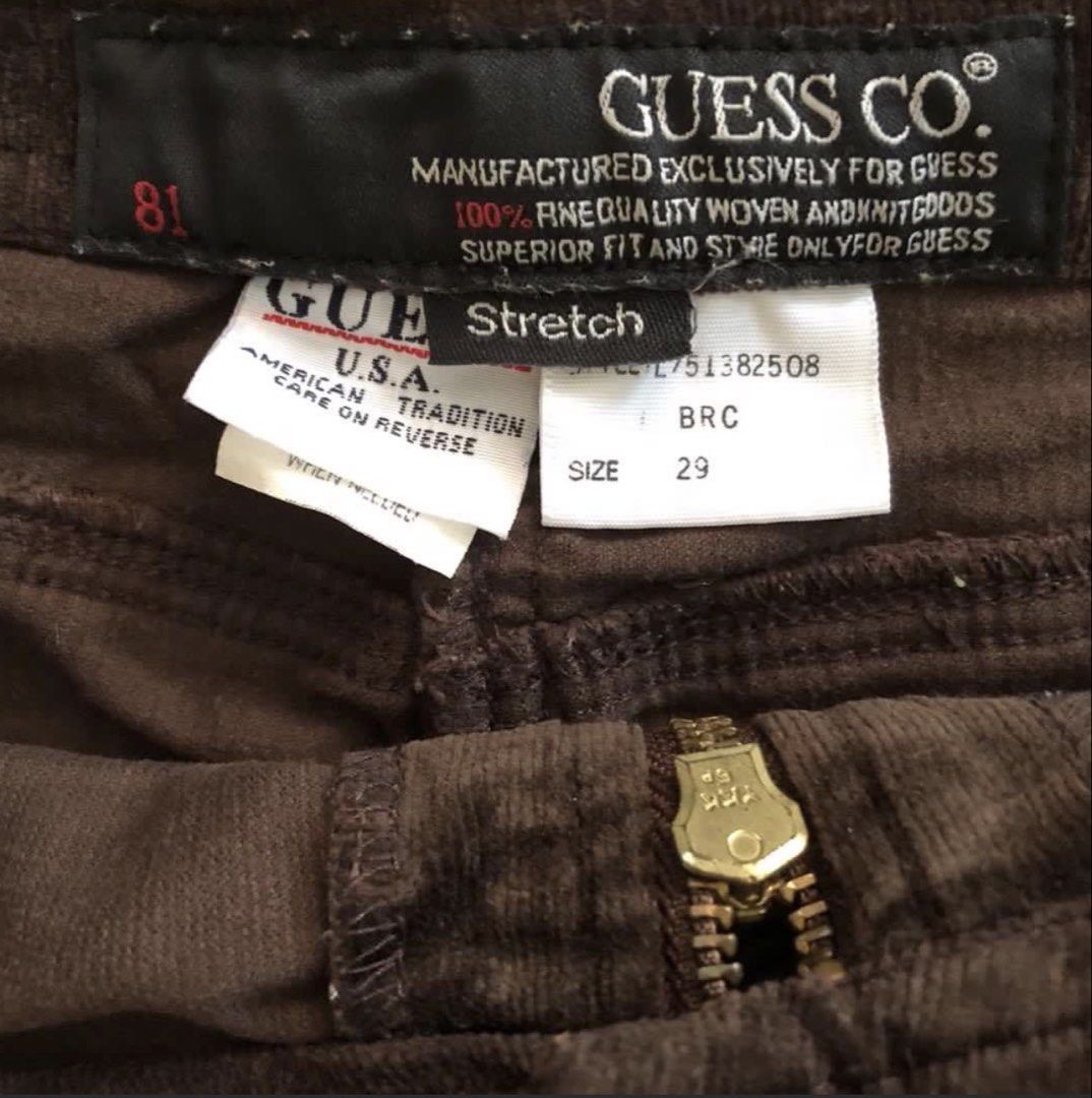 Guess Brown Corduroy Mini Skirt (Category: Skirts) located in Caloocan City. Submitted by veryred (Listing ID 1430636582, Image 3). Description: Guess mini skirt size when laid flat is 17 inches. Excellent like new condition RFS: I am size S so it does not fits me You can text me at 09175929355 Shipping at your cost Pick up at baliwag transit 2nd avenue , Caloocan city.
