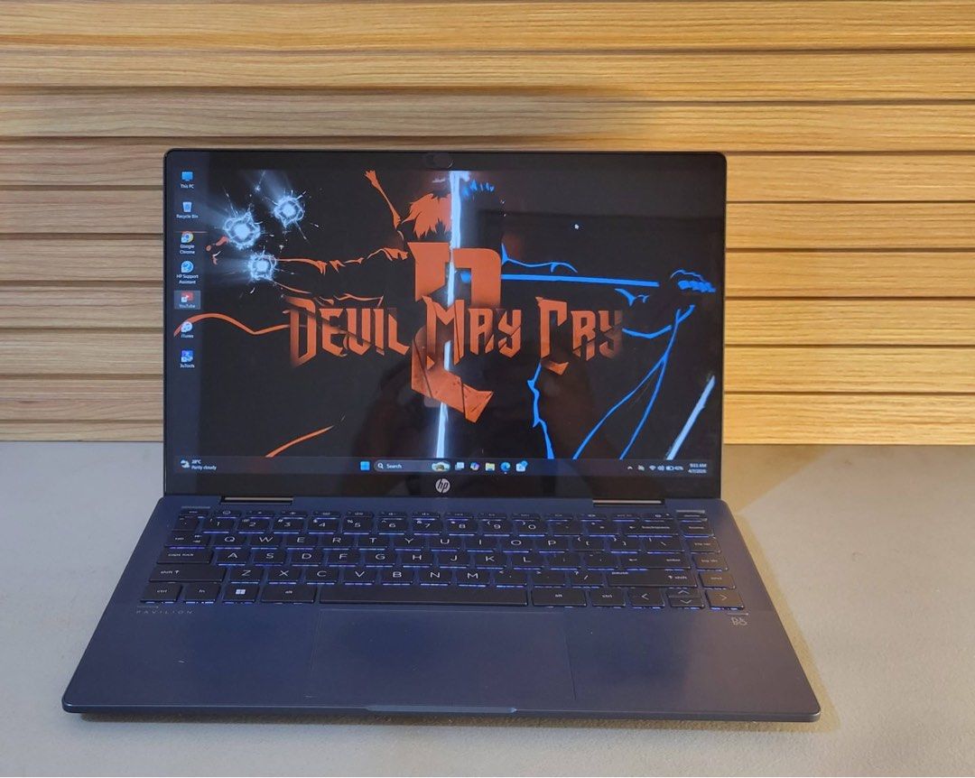 HP Pavilion x360 Convertible Laptop (Category: Laptops & Notebooks) located in San Juan City. Submitted by Karl_Mathew (Listing ID 1430788741, Image 1). Description: HP Pavilion x360 ● 12th Gen Intel(R) Core(TM) i3-1215U (8 CPUs) ● 8GB RAM DDR5 4800mhz ● Resolution (1920 x 1080) ● Graphics intel UHD ● SSD 512GB Storage ● Keyboard Backlight ● Original Charger ● No Issue Good Condition ● Battery 5 to 6 ● touchscreen Second Hand Good Condition 99% S