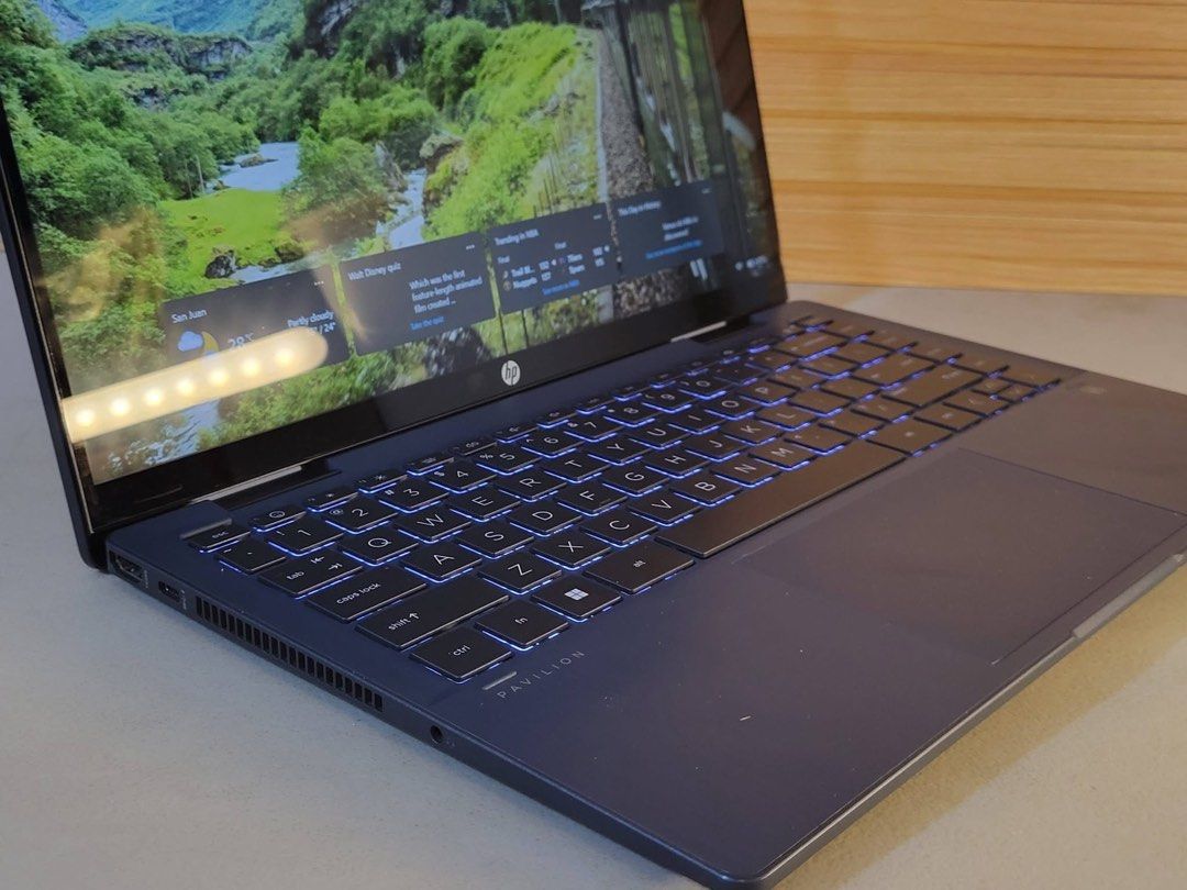 HP Pavilion x360 Convertible Laptop (Category: Laptops & Notebooks) located in San Juan City. Submitted by Karl_Mathew (Listing ID 1430788741, Image 3). Description: HP Pavilion x360 ● 12th Gen Intel(R) Core(TM) i3-1215U (8 CPUs) ● 8GB RAM DDR5 4800mhz ● Resolution (1920 x 1080) ● Graphics intel UHD ● SSD 512GB Storage ● Keyboard Backlight ● Original Charger ● No Issue Good Condition ● Battery 5 to 6 ● touchscreen Second Hand Good Condition 99% S