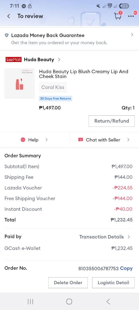 Huda Beauty Lip Blush - Coral Kiss (Category: Makeup) located in Davao. Submitted by kerane (Listing ID 1430794546, Image 3). Description: Huda Beauty Lip Blush (Coral Kiss) very seldom used. Sf should be shoulder by the buyer..