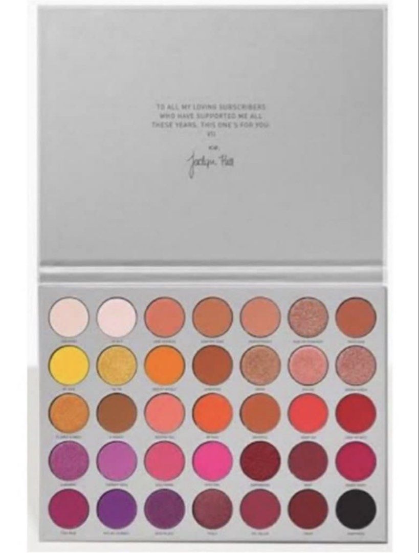 JACLYN HILL PALETTE VOLUME II MORPHE (Category: Makeup) located in San Juan City. Submitted by cashfrancefashioncosmetics_ph (Listing ID 1430790375, Image 1). Description: JACLYN HILL PALETTE VOLUME II MORPHE Finish: matte, satin, and shimmer) SHADE NAMES ROW 1: Certified / matte pearl I’m In It / satin cotton candy Love Handles / matte peach cobbler Comfort Zone / matte nutmeg Perfectionist / matte nectarine Ride-or-Diamonds / shimmering rosy co