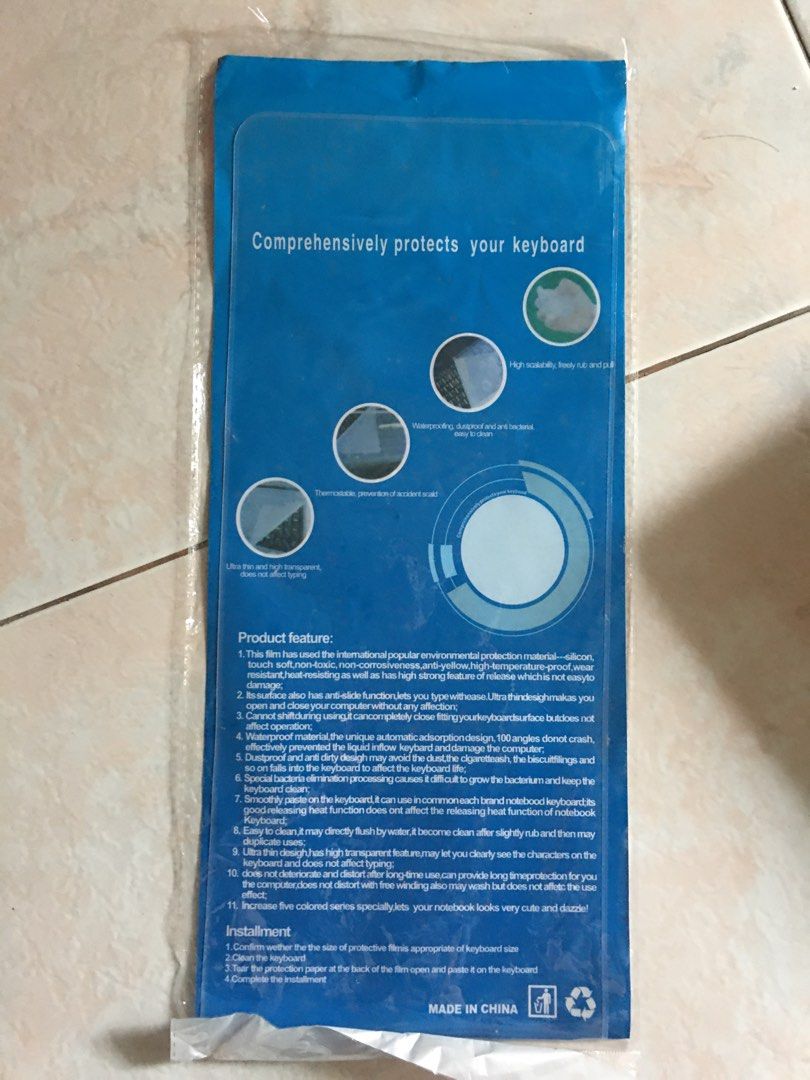 Keyboard protector (Category: Laptops & Notebooks) located in Singapore. Submitted by mabel8763 (Listing ID 1430604321, Image 2). Description: .