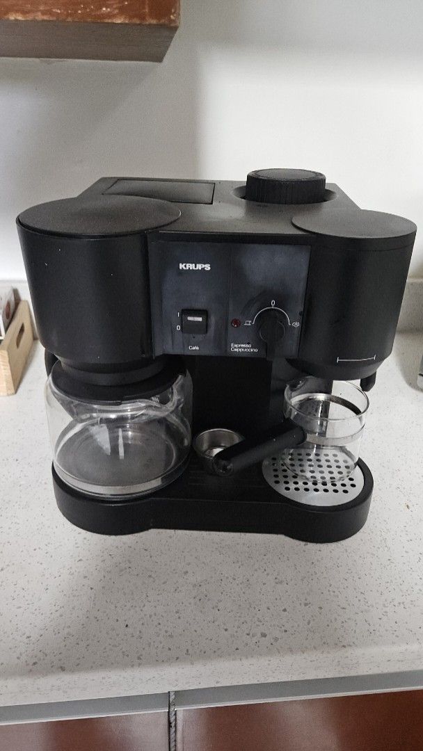 Krups Coffee Maker Type 866 (Category: Coffee Machines & Makers) located in San Juan City. Submitted by paocastee (Listing ID 1430638295, Image 1). Description: Black Krups coffee maker, model Type 866. missing portafilter. but drip still working. As is where is RFS: No use Price Negotiable.