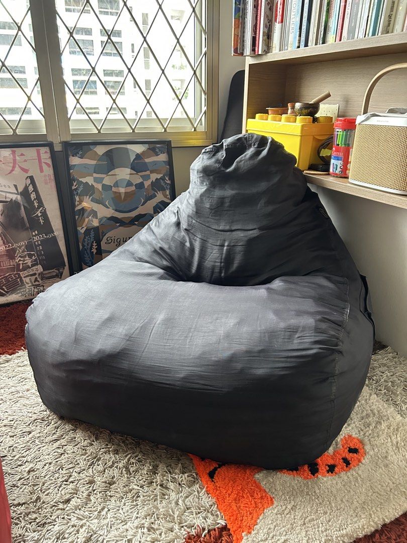 Large Grey Beanbag from Doob (Category: Sofas) located in Singapore. Submitted by ay_124 (Listing ID 1430645123, Image 1). Description: Large bean bag for sale, selling because under used. From Doob. Self collect at my place only.