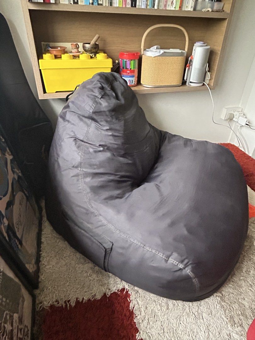 Large Grey Beanbag from Doob (Category: Sofas) located in Singapore. Submitted by ay_124 (Listing ID 1430645123, Image 2). Description: Large bean bag for sale, selling because under used. From Doob. Self collect at my place only.