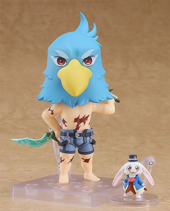 LF nendoroid daisuke and sunraku (misb) (Category: Figurines & Statues) located in Manila. Submitted by elma6384 (Listing ID 1430599211, Image 1). Description: Figure features a character with a blue bird head and a small rabbit figure. The main figure is shirtless, wearing blue shorts, and holding a sword. The rabbit figure is wearing a suit and a top hat. The figure comes with a stand..