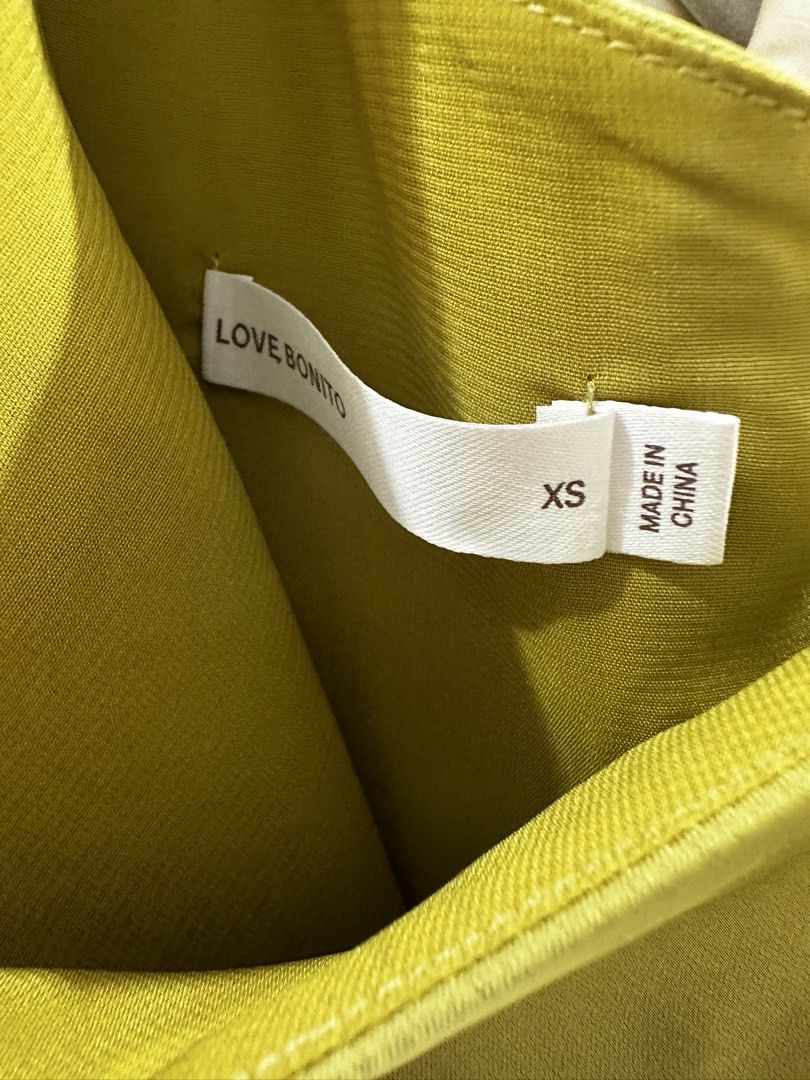 Love Bonito Kana Sash Satin Top in Chartreuse / Green (Category: Blouses) located in Leyte. Submitted by augustinescloset (Listing ID 1430617841, Image 3). Description: Never worn Decluttering Sold out on LB.