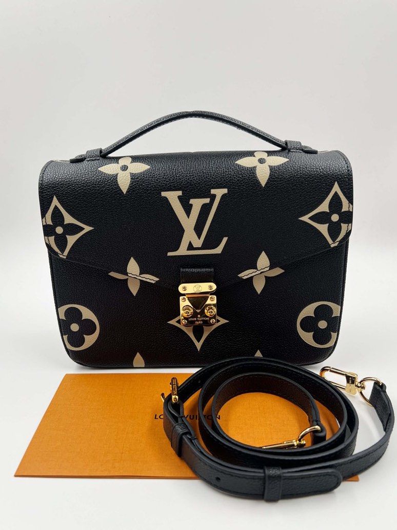 ▪️LV Pochette Metis bag (Category: Luxury Bags & Wallets) located in Makati City. Submitted by aveltot_rig (Listing ID 1430689285, Image 2). Description: Item: LV Pochette Metis Size: 25 x 19 x 7 cm Condition: Like New! No issue ✨ *For Spring 2021, the Pochette Metis was fashioned from Monogram Empreinte leather. S-Lock closing system Fits: smartphone, Sarah Long Wallet, earphones, keys, lipstick, tissues, sunglasses Japan Sourced 🎌 No warranty 