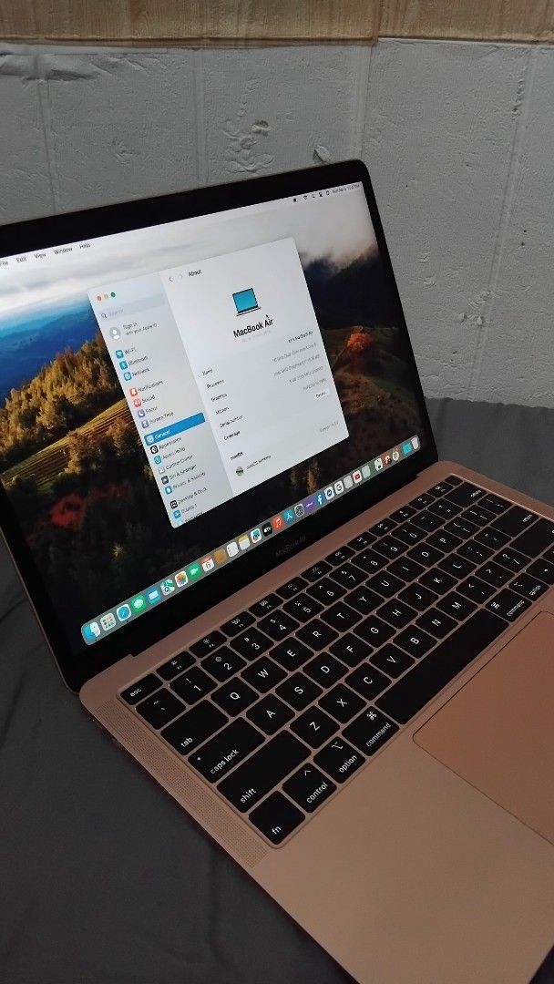 MacBook Air 2019 (Category: Laptops & Notebooks) located in Manila. Submitted by najebmaminta.02 (Listing ID 1430663372, Image 3). Description: MacBook Air Retina, 13-inch, 2019 - Name: air's MacBook Air - Processor: 1.6 GHz Dual-Core Intel Core i5 - Graphics: Intel UHD Graphics 617 1536 MB - Memory: 8 GB 2133 MHz LPDDR3 - Serial number: FVFZ25FHYWM - macOS: macOS Sonoma - Version: 14.8.2 Battery Information: Model Information: - Serial Number: D