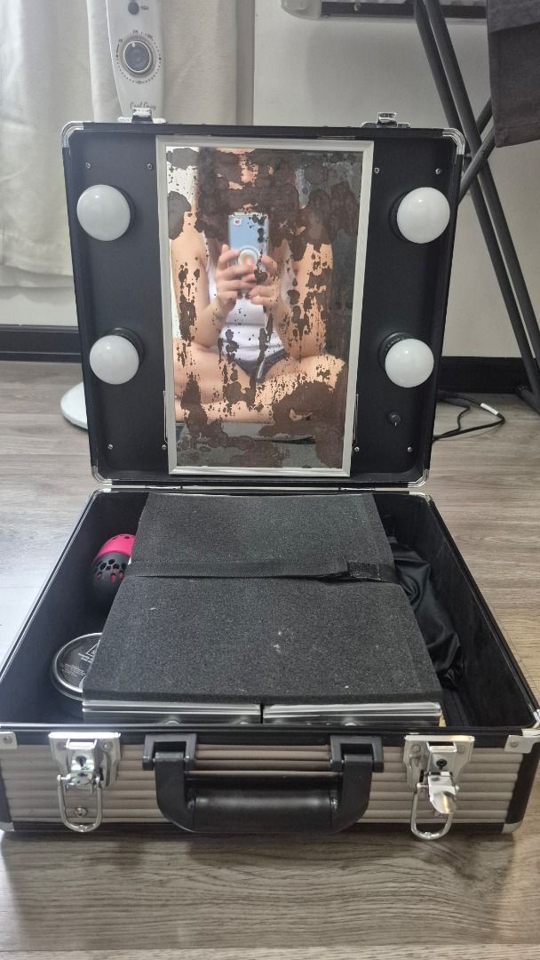 Make up kit/box (for MUA'S) (Category: Makeup) located in Meycauayan. Submitted by ayquil (Listing ID 1430631406, Image 1). Description: ✨ FOR SALE: Makeup Organizer ✨ • Brand: Suesh • Still in good condition • Mirror needs a little fixing (due to storage) • With 4 adjustable lights 💡 • With multiple compartments (super organized!) RFS: Decluttering. This was just used for my make up class last 2018. But wasn't used after. Perfect for your vanit