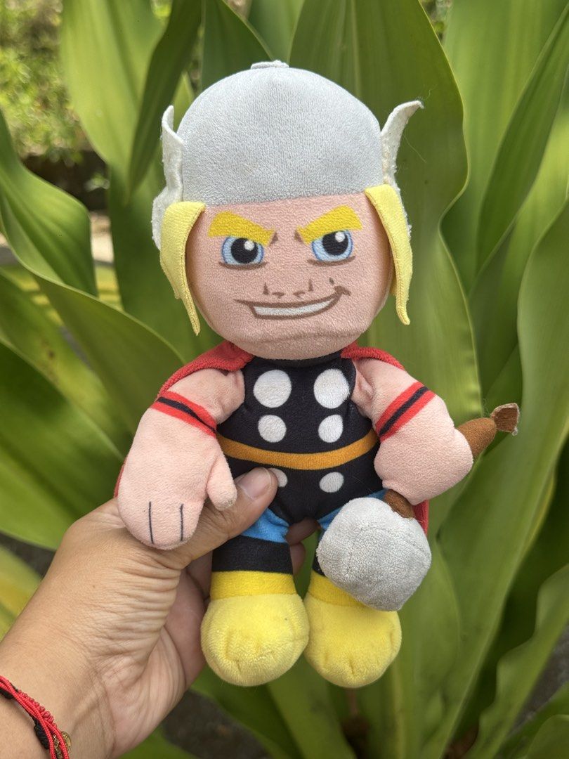 Marvel Thor Plush Toy (Category: Plushies & Soft Toys) located in Antipolo. Submitted by bhabiegraciefashionlab (Listing ID 1430612328, Image 1). Description: - Marvel Thor Plush Toy - Features Thor's iconic design: helmet, cape, and hammer - Made of soft plush material - Suitable for ages 3+ - Perfect for Marvel fans and collectors - Message for inquiries.