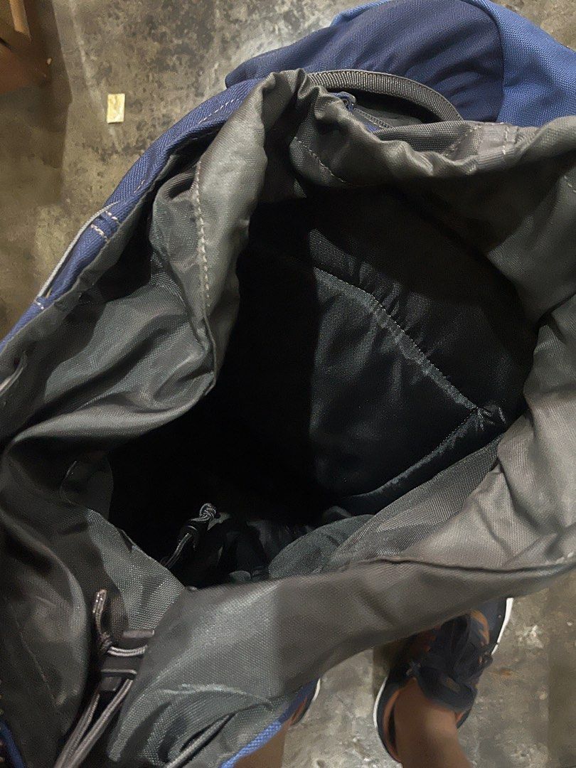 Millet GR 30 Backpack (Category: Backpacks) located in Bulacan. Submitted by sef19 (Listing ID 1430629428, Image 2). Description: Millet GR 30 backpack in navy blue. Features multiple compartments and adjustable straps. Includes a mesh pocket and the "P Foam Air Contact" system. Made in Vietnam. Model number MO2327. Manufactured in January 1998. The backpack has the Millet logo on the front..