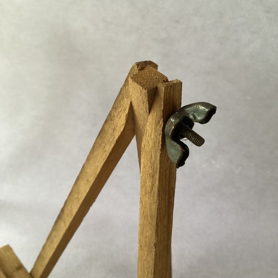 Miniature Wooden Tripod Display Easels (Category: Art & Prints) located in Davao. Submitted by eclectic1925 (Listing ID 1430776308, Image 3). Description: Php50 each (2 available) Miniature Wooden Tripod Display Easels *used for showcasing small art pieces, photos, or signs *pre-owned H: 8.3 inches L: 6.1 inches Please REVIEW PHOTOS First to pay We use 100% repurposed packaging materials SF starts at Php70 via Flash Express .