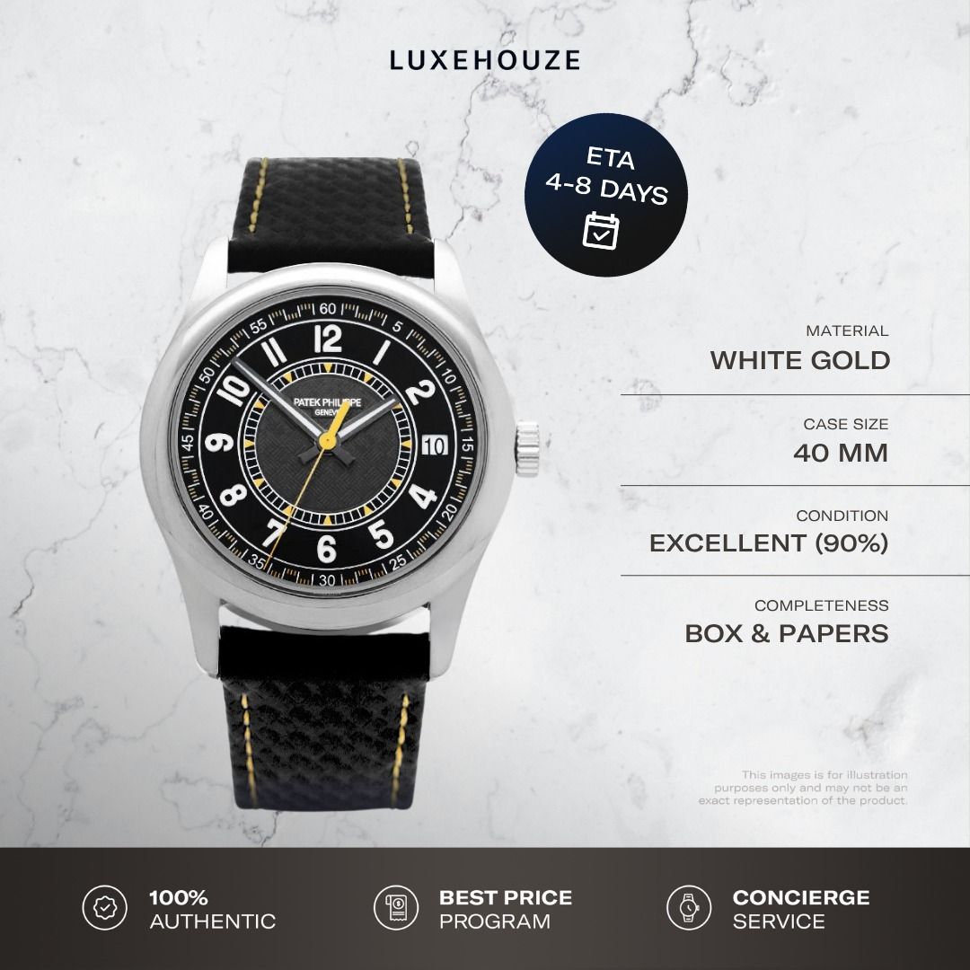 Mint 2025 Patek Philippe Calatrava 6007G-001 Black (Category: Watches) located in Singapore. Submitted by luxehouze (Listing ID 1424786483, Image 1). Description: Luxehouze is your trusted marketplace to buy and sell luxury goods. Luxehouze SG Pte Ltd is a licensed luxury goods marketplace and regulated dealer. WHY US? 100% Authentic with Money-Back Guarantee Best Price Program* Curated Collection * T&Cs apply. OUR SERVICES • Watch Purchase - Sho