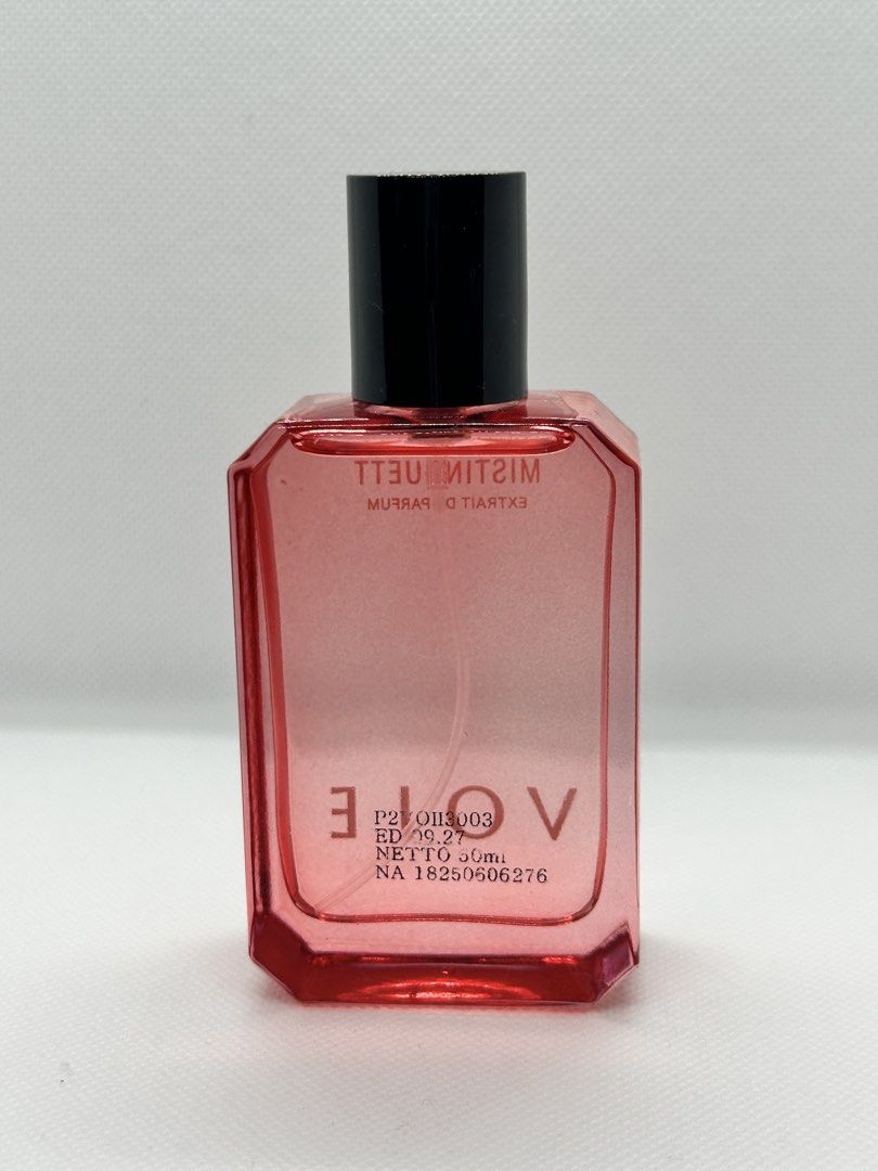 Mistinguett Voie Extrait de Parfum 50ml (Category: Fragrance & Deodorants) located in Taguig. Submitted by heytreasure (Listing ID 1430616544, Image 2). Description: PERFUME DECLUTTER From my personal collection. I have too many so I want to cut down. This is 💯 original. Comes with its original (open) box. Sprayed a few times to test. Purchased January 2026 in Jakarta, Indonesia and kept inside a cool and dry cabinet. Voie is a niche Indonesian 