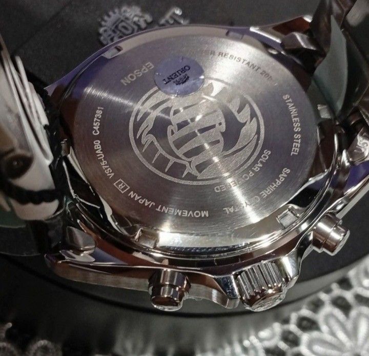 Orient Chronograph Solar Powered Watch (Category: Men's Watches) located in Manila. Submitted by AlecsxanderTimeCollection (Listing ID 1430658529, Image 3). Description: Available on Hand ⌚ Brand new / Complete set 1yr warranty P14,200 Orient Watch USA RA-TX0206L10B Mako Solar Chronograph Specifications Caliber VS752 Solar Quartz Chronograph Power reserve: Approximately 6 Months Features Chronograph Crystal: Sapphire Crystal Dial color: Ice Blue 