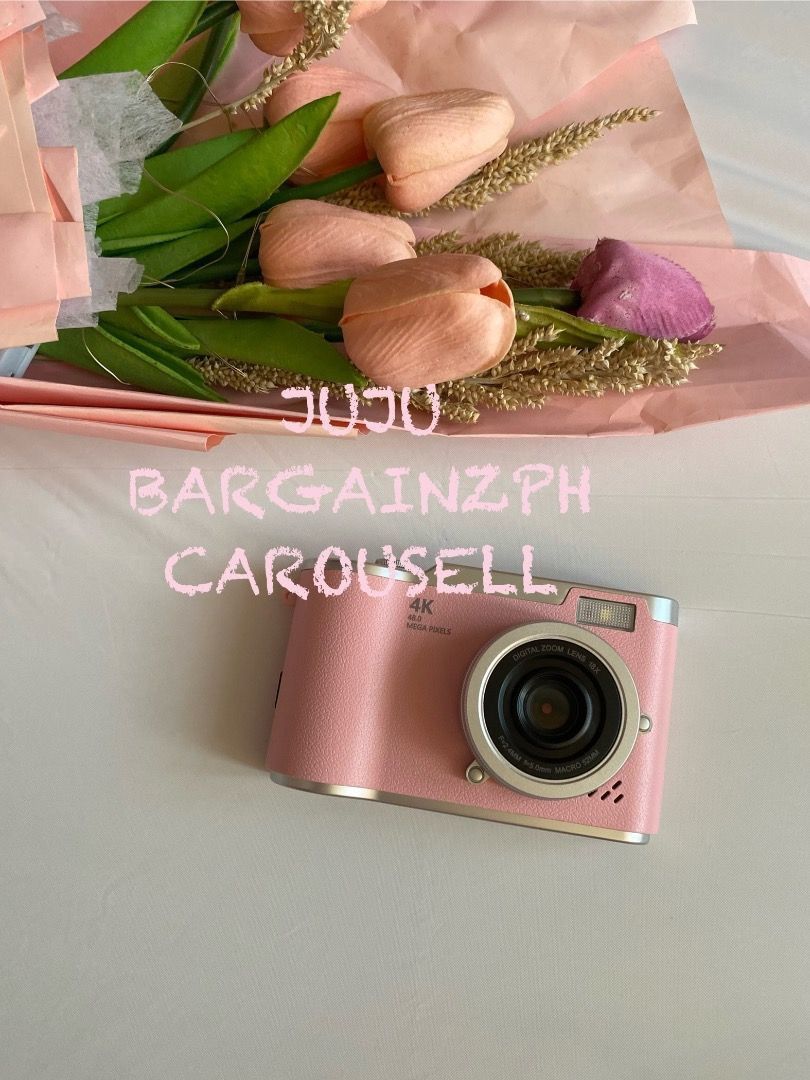 Pink Digital Camera Video Camera brand new digicam (Category: Cameras) located in Makati City. Submitted by jujubargainz (Listing ID 1430705747, Image 2). Description: brand new and no issues! 🍸 details: — 48MP high-resolution camera with a 180° flip screen — Built-in flash for enhanced lighting — Multiple shooting modes and creative filters — 8x digital zoom capability — Supports video recording 🍸 package Inclusions: — User Manual — Original B