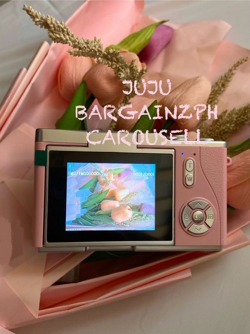 Pink Digital Camera Video Camera brand new digicam (Category: Cameras) located in Makati City. Submitted by jujubargainz (Listing ID 1430705747, Image 3). Description: brand new and no issues! 🍸 details: — 48MP high-resolution camera with a 180° flip screen — Built-in flash for enhanced lighting — Multiple shooting modes and creative filters — 8x digital zoom capability — Supports video recording 🍸 package Inclusions: — User Manual — Original B