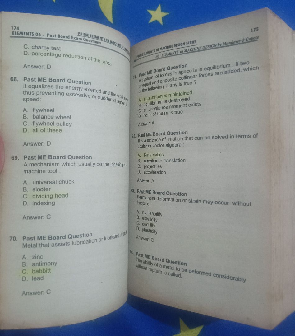 Prime's Elements in Machine Design by R.S. Capote & J.A. Mandawe (Category: Textbooks) located in Paranaque City. Submitted by zed_17 (Listing ID 1430653249, Image 3). Description: Genre: Reviewer (Engineering) Type: Paperback This book can be useful to those who plans to take an Engineering Board Exam (Licensure Exam). It is in good condition and has foxing on it. It also has a few pen markings and highlights. MOP: GCash, Maya or GoTyme MOD: Lal