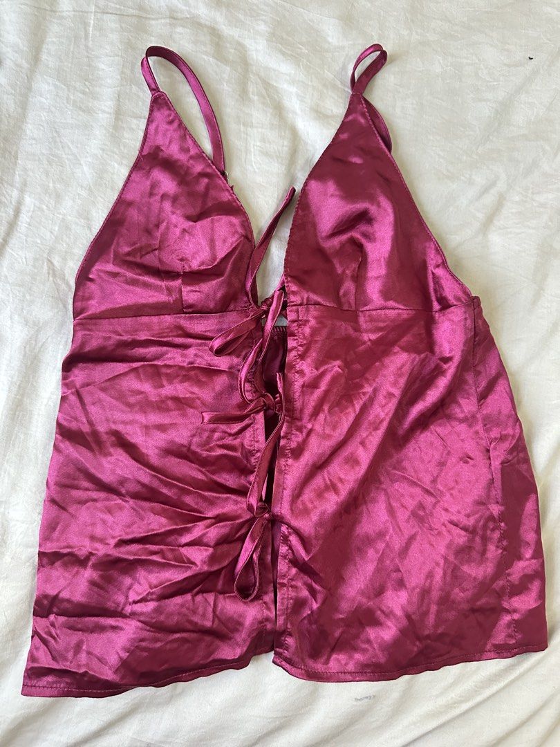 SHEIN Satin Cami Top (Category: Sleeveless) located in Paranaque City. Submitted by declutterr__ (Listing ID 1430670029, Image 3). Description: .