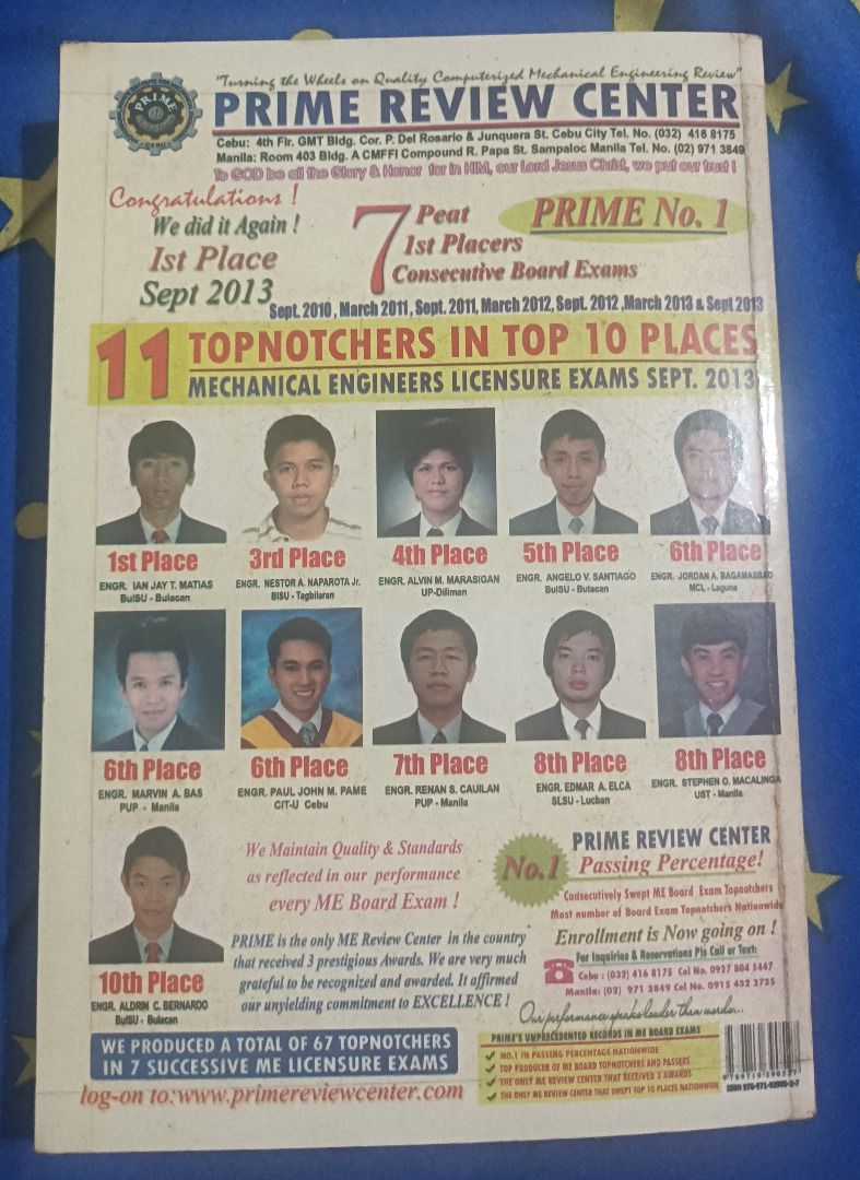 Solved Problems Mathematics & Basic Engineering Sciences by R.S. Capote & J.A. Mandawe (Category: Textbooks) located in Paranaque City. Submitted by zed_17 (Listing ID 1430649513, Image 2). Description: Genre: Reviewer (Engineering) Type: Paperback This book can be useful to those who plans to take an Engineering Board Exam (Licensure Exam). It is in good condition and only has slight foxing. MOP: GCash, Maya or GoTyme MOD: Lalamove, Grab, Joyrid