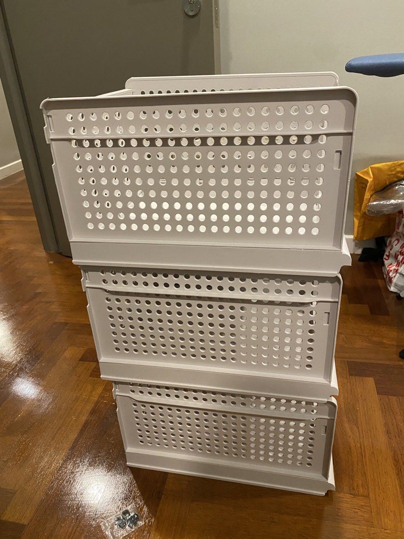 Stackable Storage for cloths (Category: Shelves, Cabinets & Racks) located in Petaling Jaya. Submitted by hypeplug__my (Listing ID 1430742622, Image 2). Description: - Stackable storage boxes - Designed for clothes storage - Easy to stack - Neutral color - Practical design.