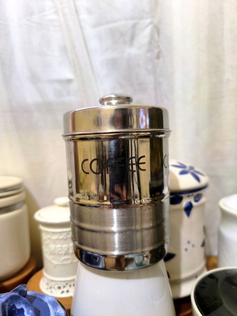 Stainless Coffee Canister (Category: Coffee & Tea Tableware) located in Pangil. Submitted by kopee_matcha (Listing ID 1430649315, Image 2). Description: Size : 3.5 " x 5" Price : 250 *Strickly 2 days reservation only * Payment must be completed within 48 hours. If unpaid, your order will be automatically forfeited and the item/s will be given to the next miner. *No deleting of comments *3 or more items (Large pouch or box only) Courier: J&T MOP: 