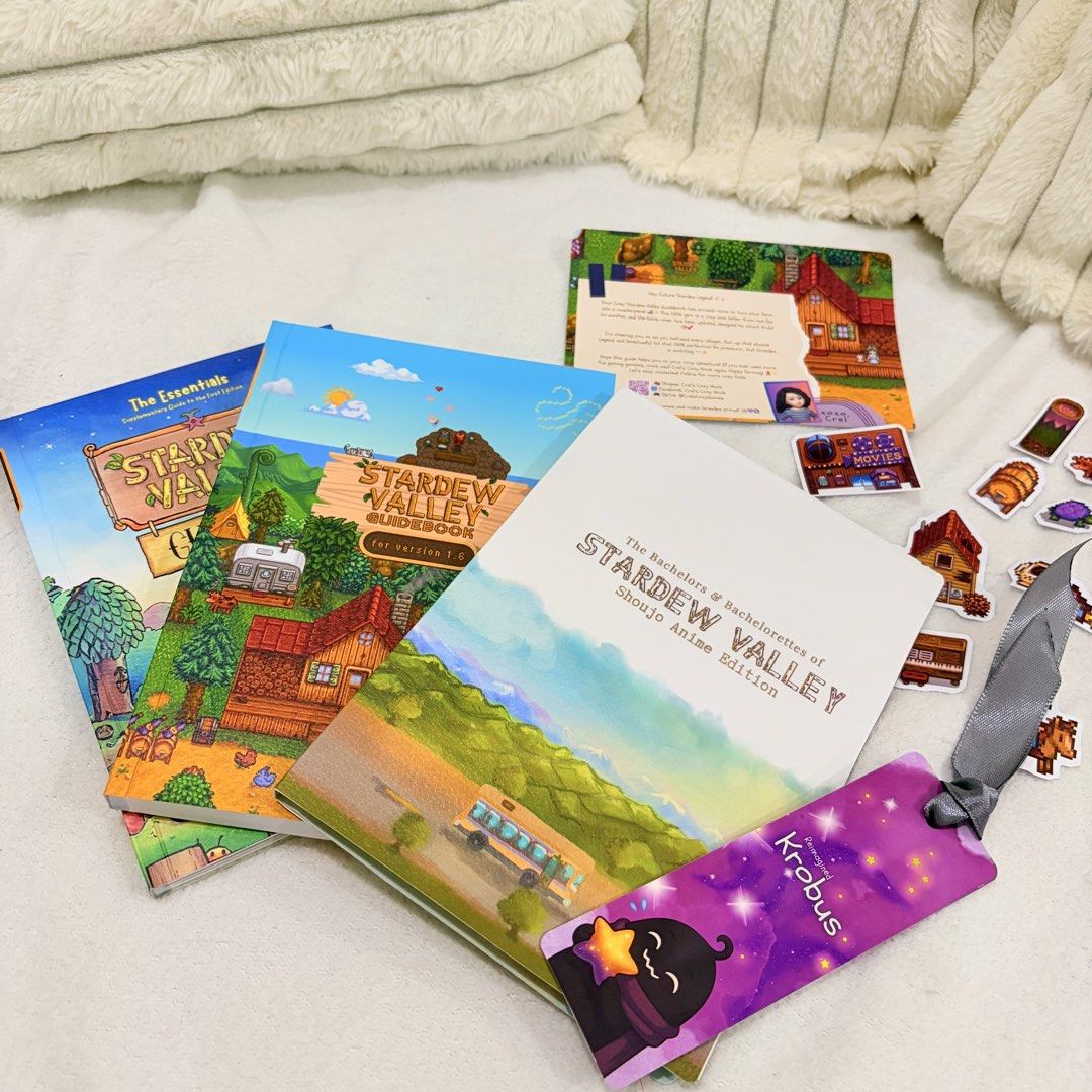 Stardew Valley Guidebook and Magnet Set (Category: Storybooks) located in Taguig. Submitted by crelscozynook (Listing ID 1430636369, Image 2). Description: A cozy love letter from one Stardew Valley fan to another—now printed with a laminated cover to keep your guidebooks cozy and protected through all your farming seasons! This fan-made Stardew Valley guidebook bundle is crafted by a fan, for fans—perfect for those who want to enjoy the game wit
