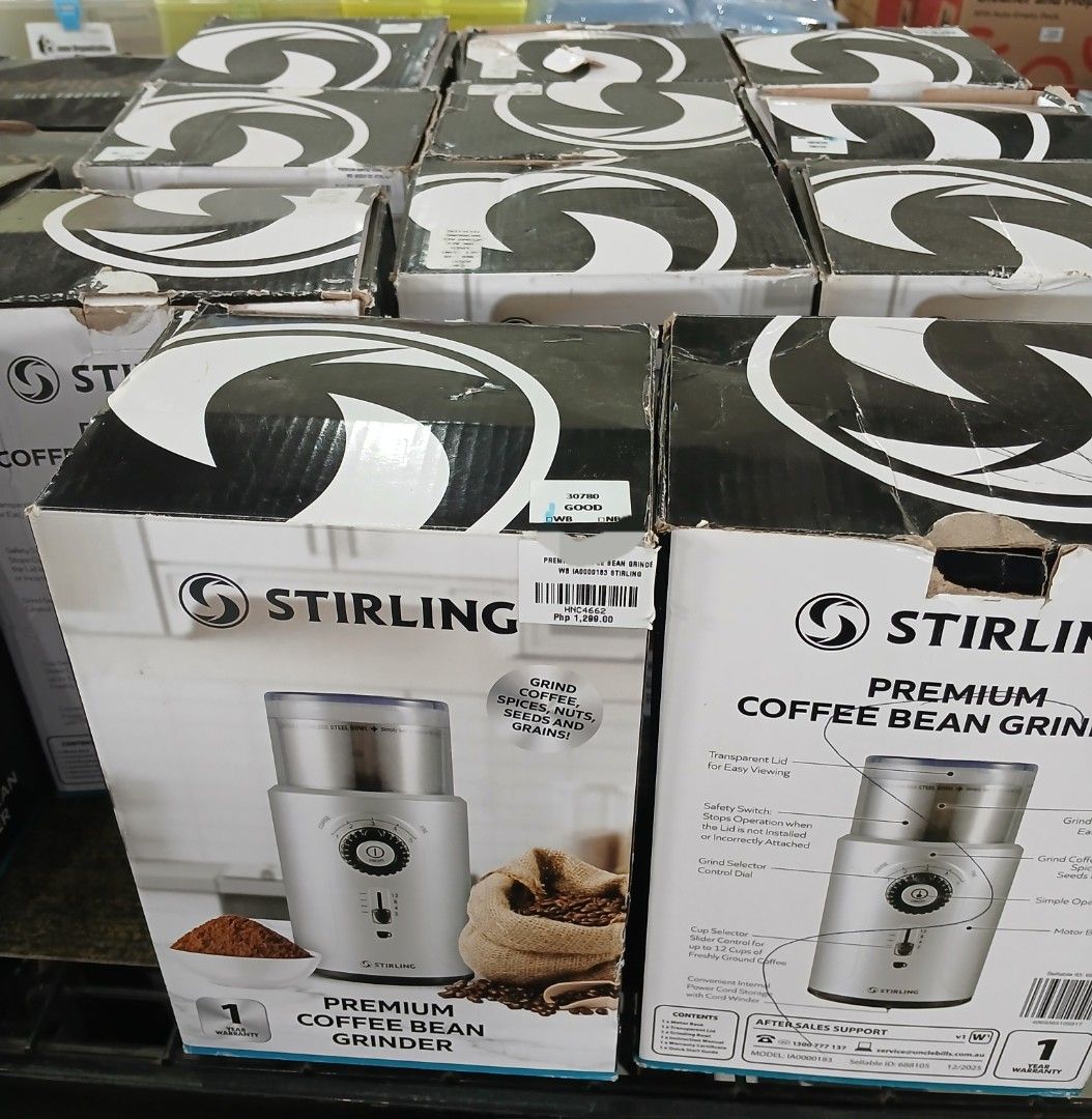 Stirling Premium Coffee Bean Grinder (Category: Coffee Machines & Makers) located in Manila. Submitted by sc_arvin (Listing ID 1430629241, Image 1). Description: .