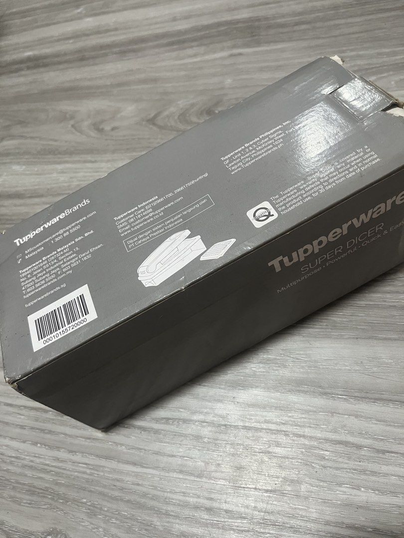 Tupperware Super Dicer (Category: Cookware & Accessories) located in Quezon City. Submitted by larenaxoxo (Listing ID 1430602315, Image 3). Description: - Tupperware Super Dicer - Multipurpose and powerful - Includes multiple blades for different cuts - Easy to use and clean - Perfect for quick food preparation.