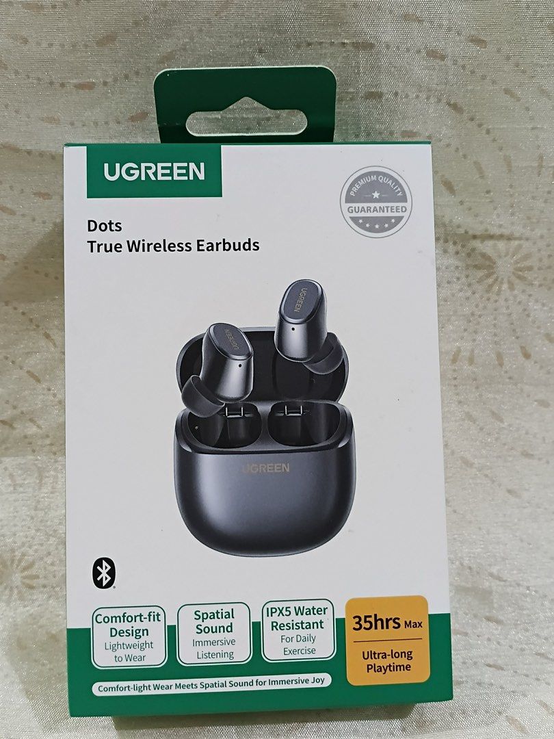 UGREEN Dots True Wireless Earbuds 🎧✨ (Category: Earphones) located in Manila. Submitted by cutiecie (Listing ID 1430598313, Image 1). Description: UGREEN Dots True Wireless Earbuds 🎧✨ Enjoy immersive sound and all-day comfort with these sleek wireless earbuds! Perfect for music, calls, and workouts with long battery life and water resistance. ✔️ Up to 35hrs total playtime 🔋 ✔️ Spatial sound – rich & immersive audio ✔️ IPX5 water-resistant (gre