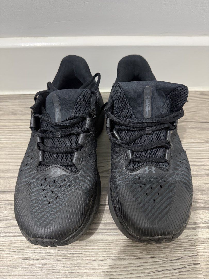 Under Armour HOVR Sonic 2 Running Shoes (Category: Sneakers) located in Quezon City. Submitted by mx_honey (Listing ID 1430715186, Image 1). Description: Authentic Under Armour HOVR Sonic 2 Black Running Shoes US 7 (25 CM) Flaw: Has been repaired before via stitching (refer to pictures). In good condition! RFS: Decluttering Price is negotiable! Note: - Shipping fee c/o buyer - MOP: GCash/bank transfer - No COD.
