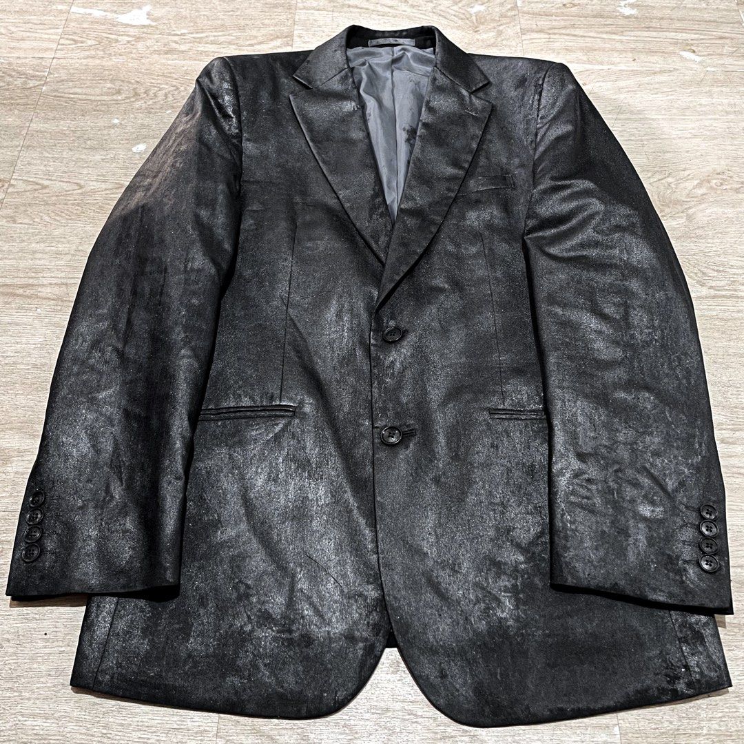 Varnished Waxed Pants and Blazer (Category: Coats, Jackets and Outerwear) located in Cabuyao City. Submitted by lackingly (Listing ID 1430731185, Image 2). Description: Varnished Waxed Pants and Blazer when worn on last slides or check my ig shop for when worn @disemberment Pants (₱2,700 + shipping) Negotiable Blazer (₱2500+ shipping ) Negotiable aspack (₱4,800 shipped) Negotiable or drop offers will accept offer if valid you can lowball measurem