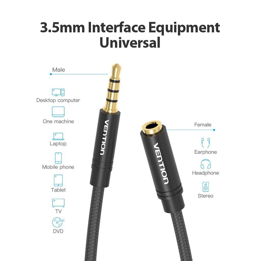 Vention Audio Extension Cable (1m) (Category: Other Audio Equipment) located in Quezon City. Submitted by anjela_ong (Listing ID 1430675139, Image 3). Description: .
