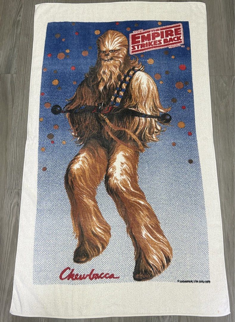 Vintage Starwars Chewbacca Towel Dated 1979 (Category: Coats, Jackets and Outerwear) located in Manila. Submitted by fabulousfindsx (Listing ID 1430624972, Image 1). Description: Vintage Starwars Chewbacca Towel Dated 1979 Made in USA Good condition For collectors or for shop display Negotiable Pm!.