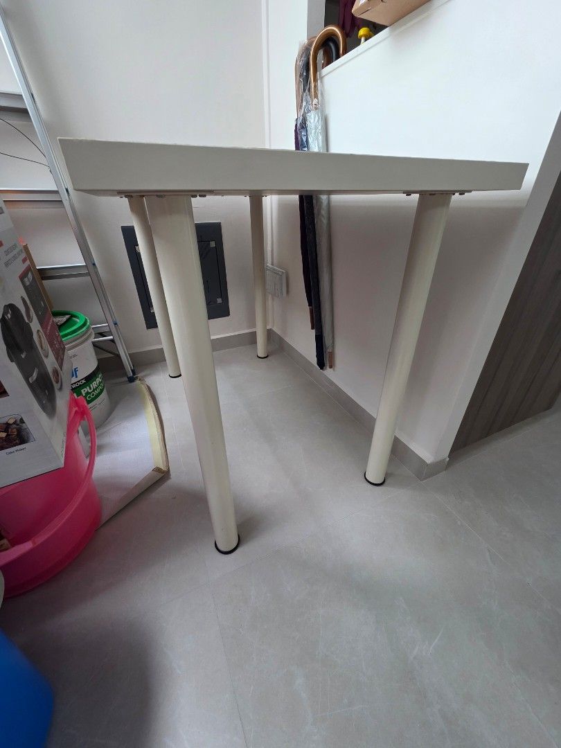Table (Category: Tables & Sets) located in Singapore. Submitted by merfish (Listing ID 1430647830, Image 3). Description: ikea table. condition : 6/10 as per pictures there are some defects. dimension : L 100 x D 60 x H 74 cm. letting go as there is no space at home. total : 2 tables 1 table - $ 20 .