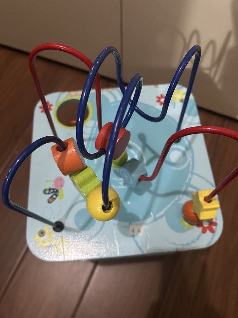 Wooden Activity Cube (Category: Infant Playtime) located in Marikina City. Submitted by cutesypatsy (Listing ID 1430727808, Image 3). Description: As is. No shapes for sorter side .