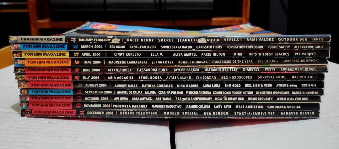 2004 FHM Magazines - Complete (Category: Magazines) located in Taguig. Submitted by sellout2ny (Listing ID 1430912339, Image 1). Description: 2004 FHM complete issues take all 11 magazines for 1300 pesos .