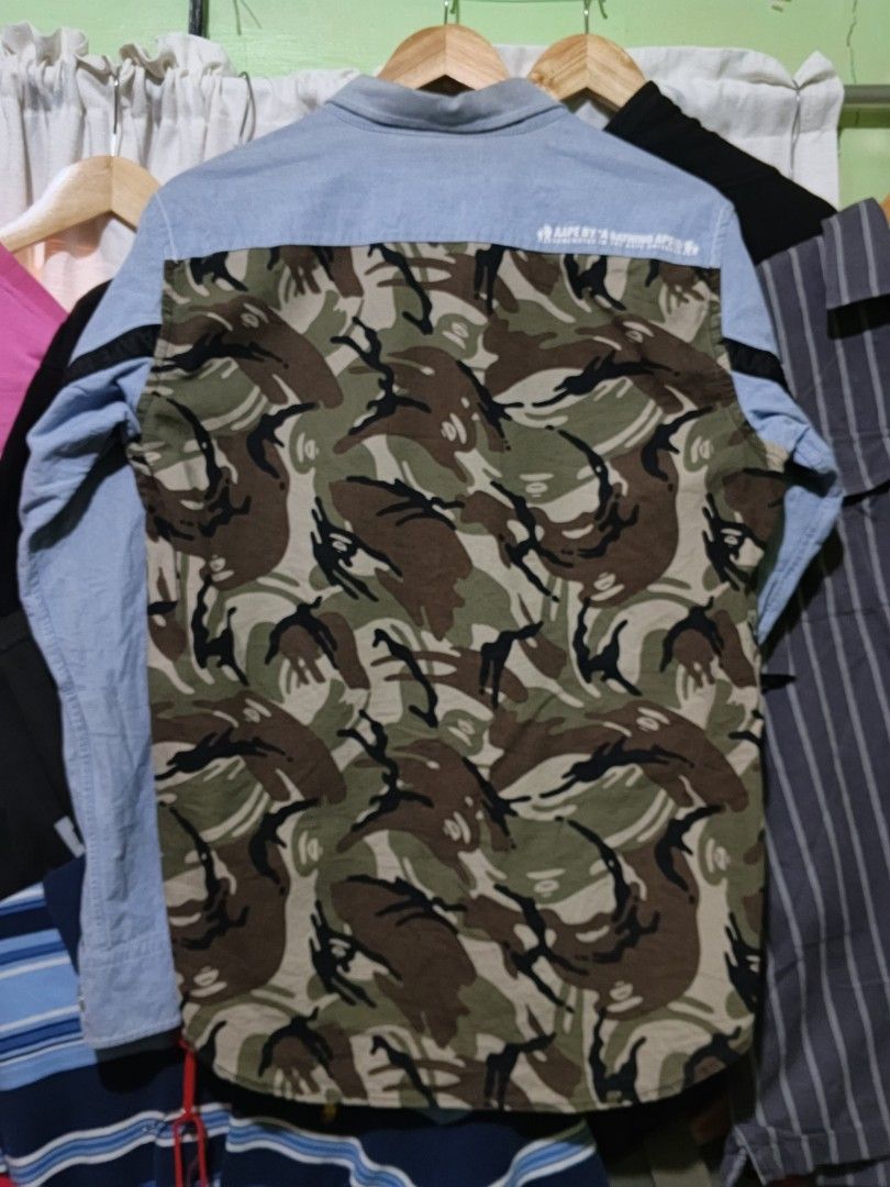 Aape longsleeve polo bottoms up (Category: Tshirts & Polo Shirts ) located in Manila. Submitted by wesleycomad21 (Listing ID 1430892339, Image 2). Description: ISSUE:SEE LAST PHOTO(NEED WASH).