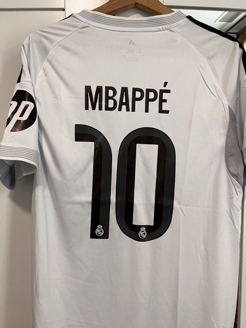 Adidas Real Madrid 2023/24 Home Jersey - Mbappe #10 Champions league (Category: Activewear) located in Singapore. Submitted by nananoah (Listing ID 1430948529, Image 1). Description: I got it as a birthday present but i already have the jersey already . Also , it is small on me anyways so looking to sell it . Size S . Brand new . .