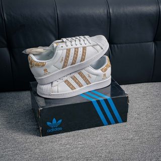 adidas gazelle silver green womens adidas Superstar Shoes White/Black/Green H06192 main image 1