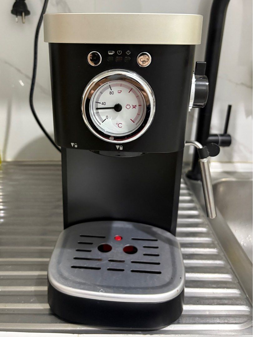 Anko Espresso Machine (Category: Coffee Machines & Makers) located in San Mateo. Submitted by hihelloida (Listing ID 1430807147, Image 1). Description: Anko Espresso Machine -15 bar pressure -single and double shot -frothing function -1.2 L detachable water tank -with warming plate (top) -no box (photo was taken when i bought this) -shipping c/o buyer.