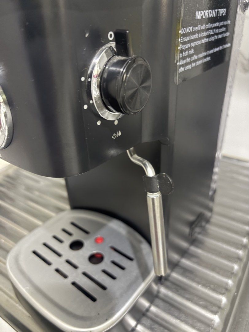 Anko Espresso Machine (Category: Coffee Machines & Makers) located in San Mateo. Submitted by hihelloida (Listing ID 1430807147, Image 3). Description: Anko Espresso Machine -15 bar pressure -single and double shot -frothing function -1.2 L detachable water tank -with warming plate (top) -no box (photo was taken when i bought this) -shipping c/o buyer.