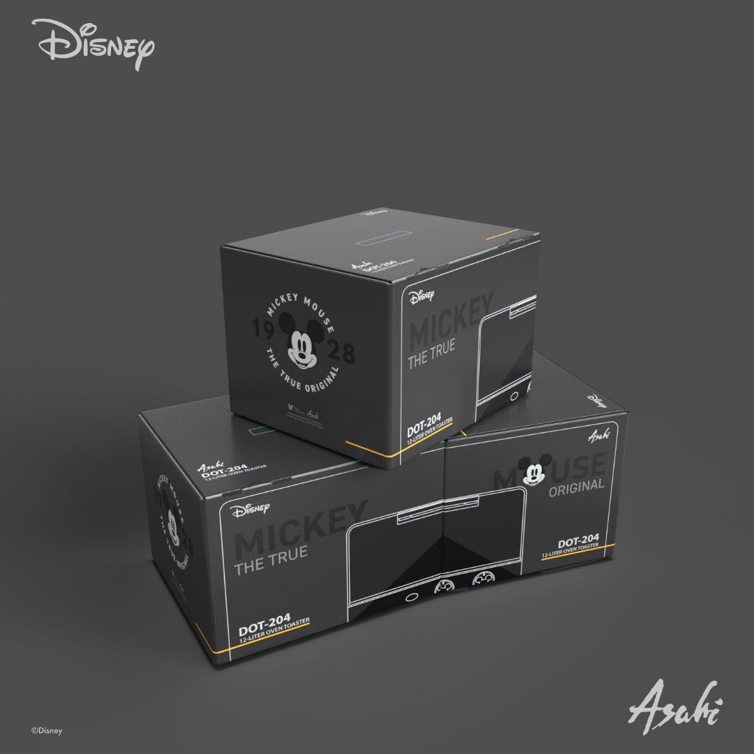 Asahi True Original Mickey Oven Toaster (Category: Ovens & Toasters) located in Quezon City. Submitted by jsphnrm (Listing ID 1430879932, Image 2). Description: Brand new, never used. SRP: 3,250 other online: 2,600 12 liter capacity removable crumb tray and food tray thermostat controlled heating operation with indicator light.