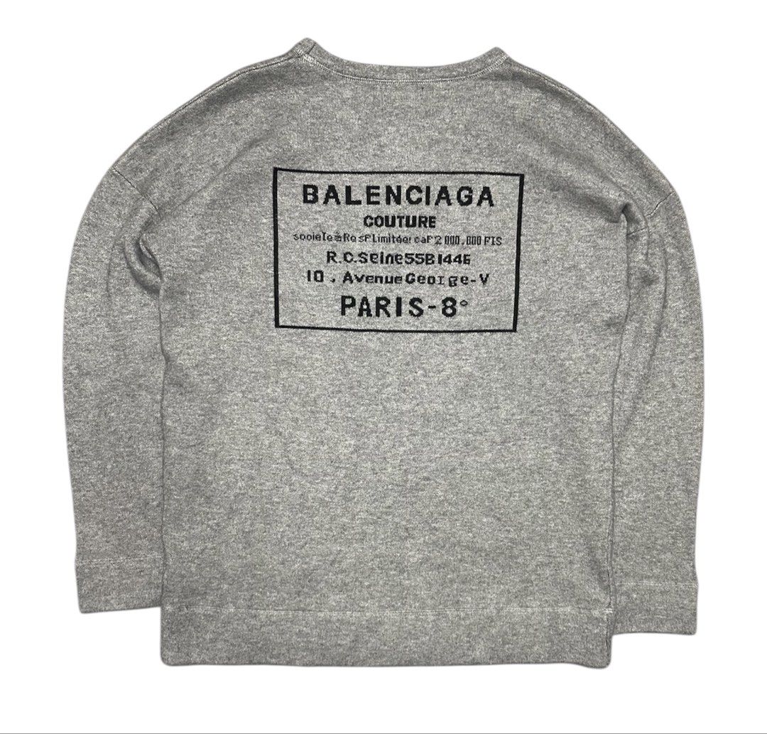 Balenciaga Couture Paris Sweatshirt (Category: Coats, Jackets and Outerwear) located in Baguio. Submitted by boondox (Listing ID 1430904239, Image 1). Description: • Balenciaga Soft knitted • 26 x 21 • Medium • Excellent • 10/10 color-rate .