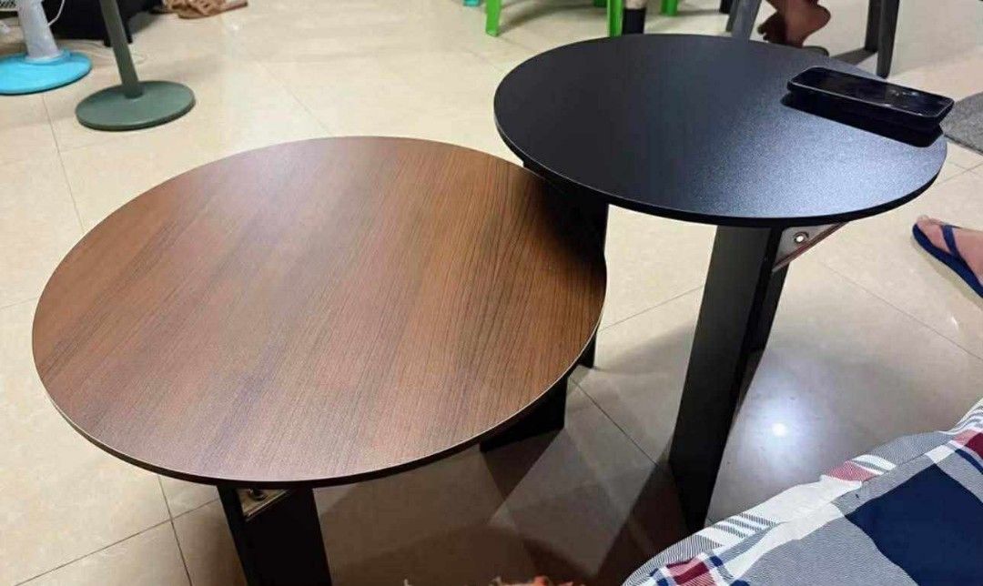 Black/Walnut Nesting Table Set Center Table - mdf laminated material (Category: Tables & Sets) located in Manila. Submitted by dolorchris69891 (Listing ID 1430828194, Image 3). Description: Black/Walnut Nesting Table Set Center Table - mdf laminated material.